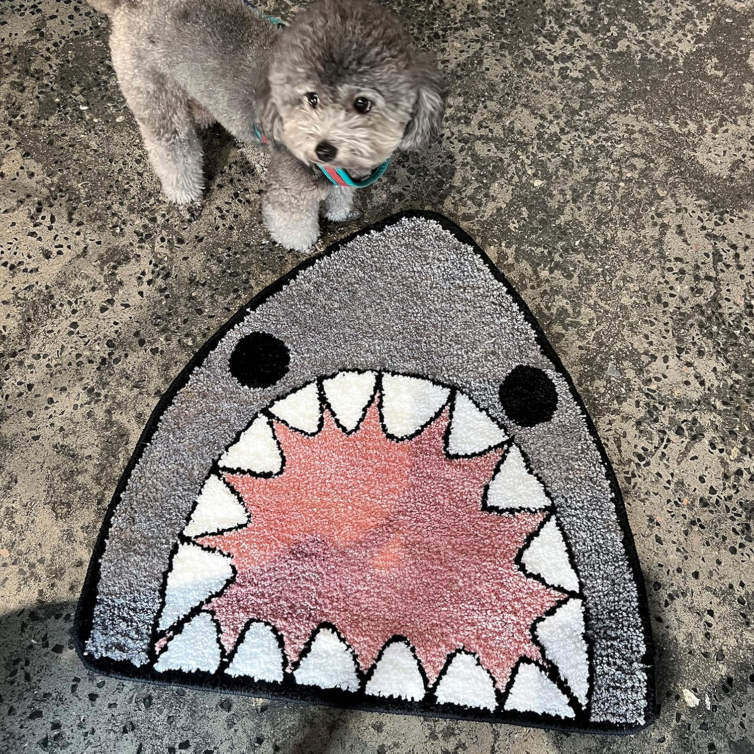 TRUEDAYS Bathroom Rug Bath Mat Shark Shaped Non Slip Bath Rug